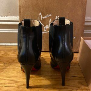 Christian Louboutin booties - NEVER WORN - new in Box - size 6 Black Leather